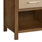 DaVinci Eloise Nightstand with Sand Upholstered Drawer in Natural Walnut, , large