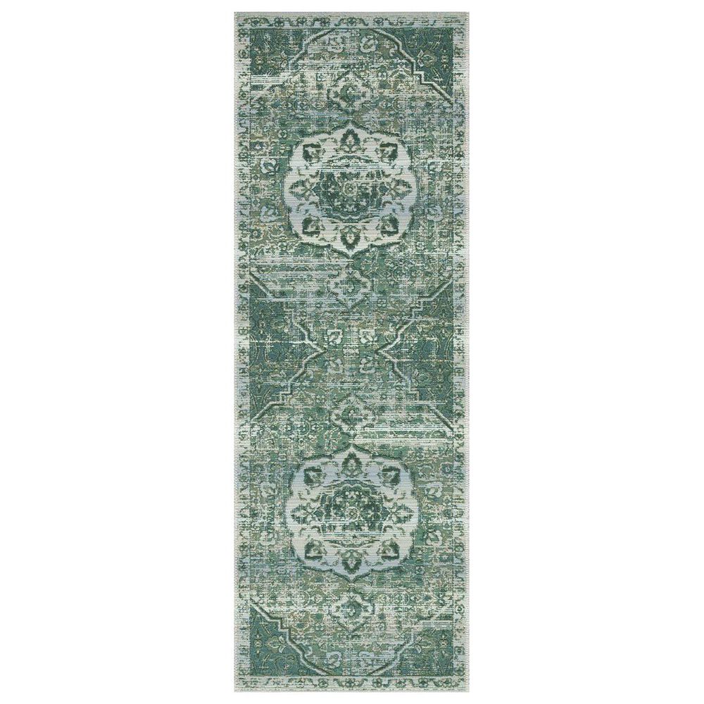 Loloi Mika 2"5" x 7"8" Green and Mist Runner, , large