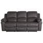 Oxford Furniture Cheers Leather Power Reclining Sofa in Madras Gray, , large