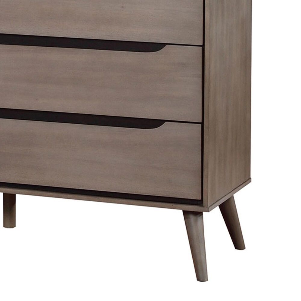 Furniture of America Lennart 6-Drawer Dresser and Mirror in Gray, , large