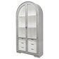 Rustic Imports Julia Curved 6-Drawer Hutch in Aged Grey and White, , large