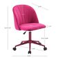 Linden Boulevard Velvet Desk Chair in Hot Pink, , large