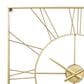 Maple and Jade Open Frame Square Decorative Wall Clock in Polished Gold, , large