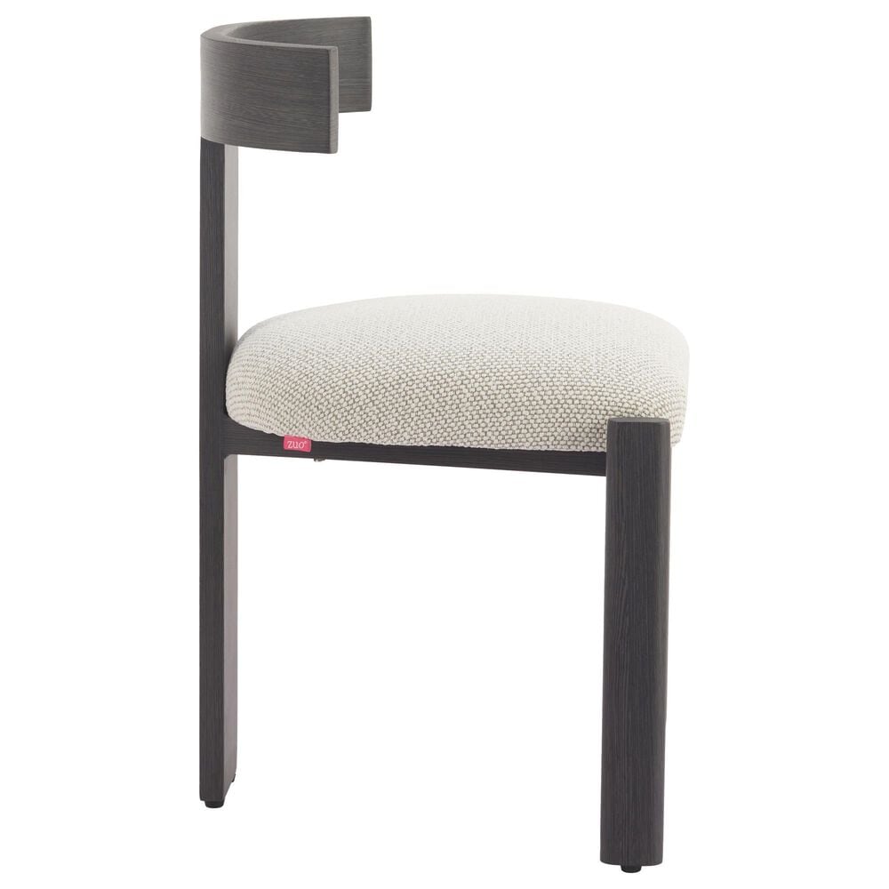 Zuo Modern Tiana Side Chair with Black Frame in Beige, , large