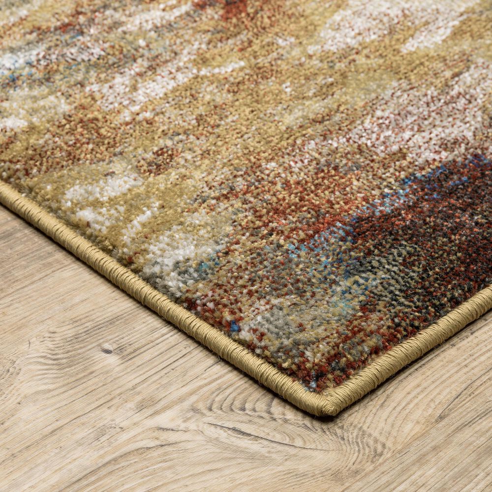 Oriental Weavers Venice Forli 5&#39;3&quot; x 7&#39;3&quot; Blue and Gold Area Rug, , large