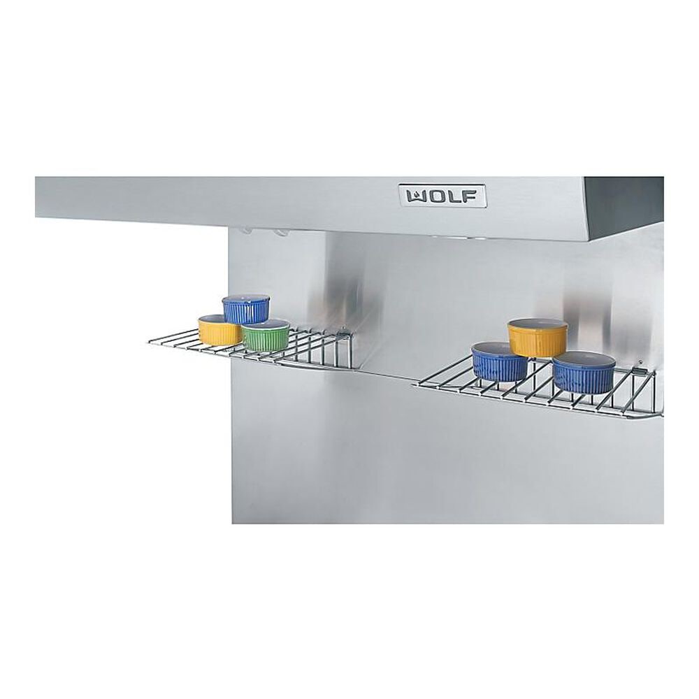 Wolf 48" x 38" Backsplash in Stainless Steel with 2 Warming Racks, , large