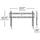 Secura Large Fixed Position Wall Mount for 32" - 90" TVs in Black, , large