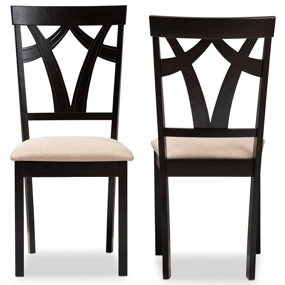 Baxton Studio Sylvia Side Chair in Espresso Brown (Set of 2), , large