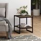 HOMLUX 2-Tier End Table in Columbia Walnut and Black, , large