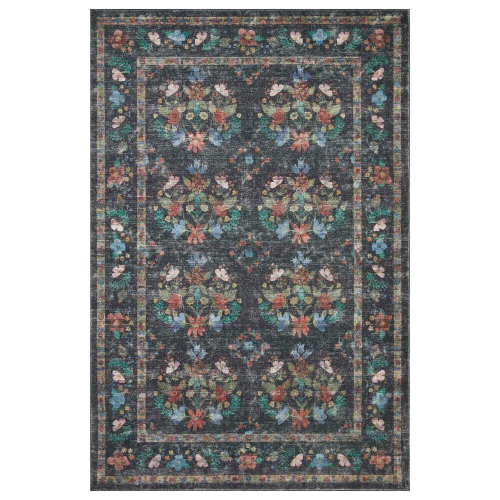 Rifle Paper Co Crafted by Cloth and Company Courtyard 2"3" x 3"9" Seville Charcoal Area Rug, , large