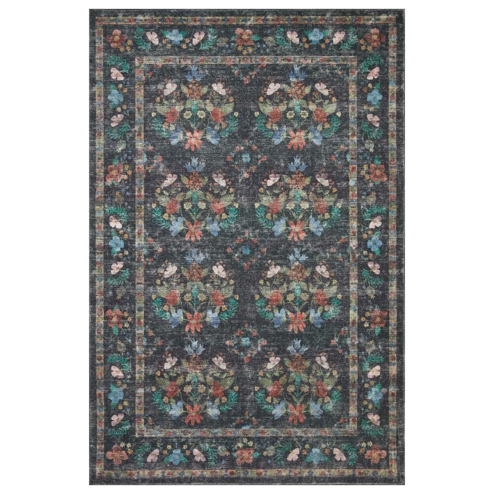 Rifle Paper Co Crafted by Cloth and Company Courtyard 2"3" x 3"9" Seville Charcoal Area Rug, , large