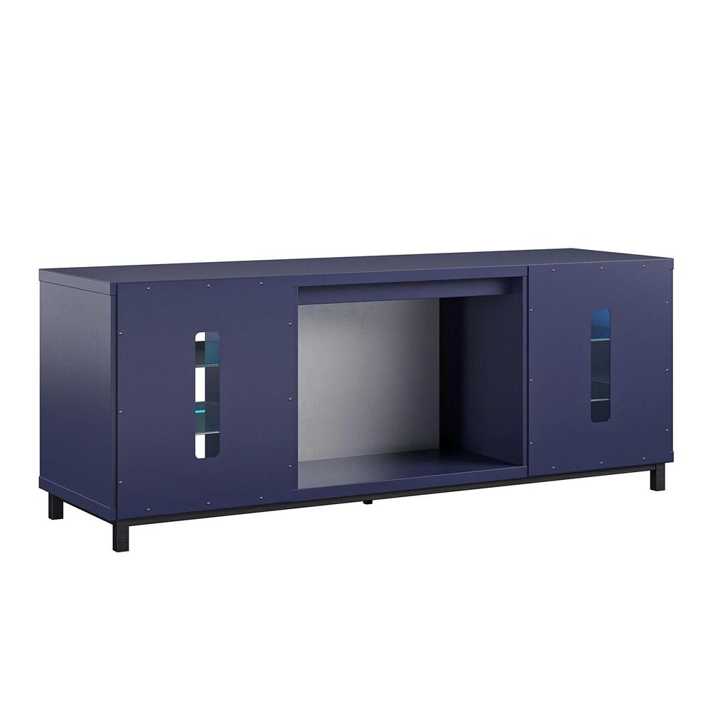 Ameriwood Home Lumina Deluxe Fireplace TV Stand in Navy, , large