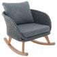 Hearth and Haven Outdoor Rocking Chair with Wooden Frame in Gray, , large
