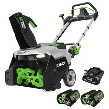EGO 21" Single-Stage Snow Blower with Peak Power, 2 x 4.0Ah Batteries and 320W Charger in Black and Gray, , large