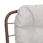 Hearth and Haven Outdoor Glider Loveseat with Cushion and Brown Wicker in Gray, , large