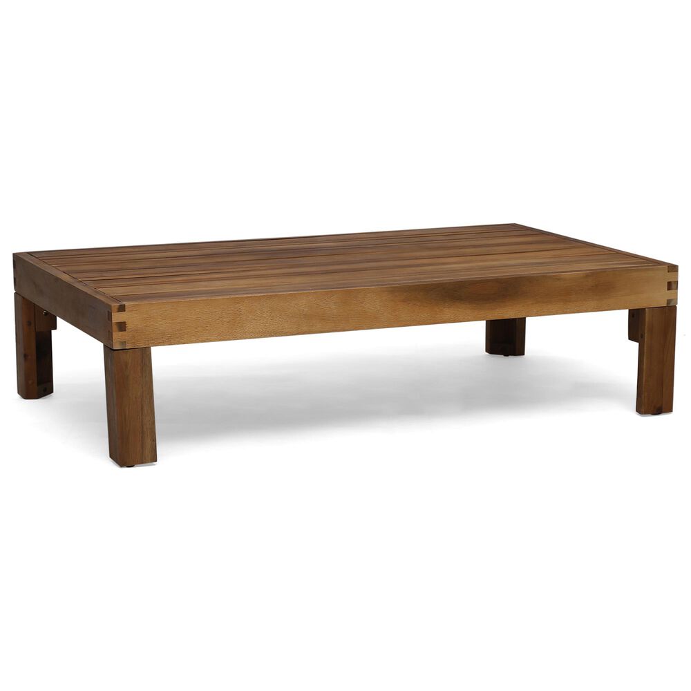 Hearth and Haven Cambridge 5-Piece Patio Conversation Set with Beige Cushion in Teak, , large