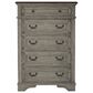 Ashley Lodenbay 5 Drawer Chest in Antiqued Gray and Walnut Brown, , large