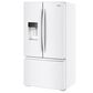 Whirlpool 23.4 Cu. Ft. Counter Depth 3-Door French Door Refrigerator in White, , large