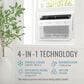 Keystone 12000 BTU Window Mounted Inverter Air Conditioner with Supplemental Heat in White, , large