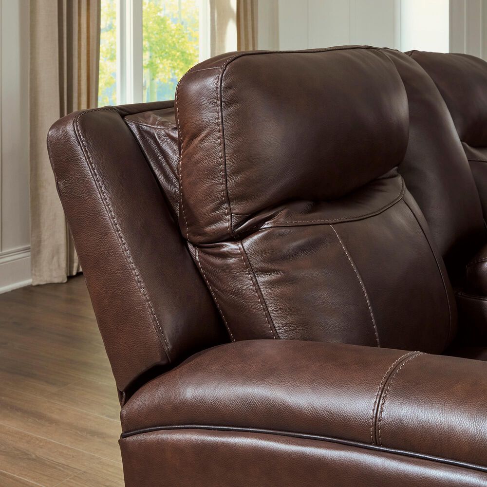 Ashley Gravier Power Reclining Loveseat with Console and Adjustable Headrest in Cordova, , large