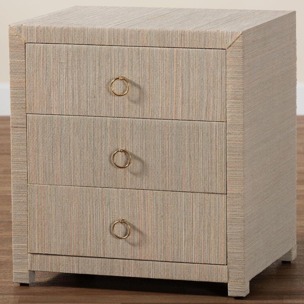 Baxton Studio Quinn 3-Drawer Nightstand in Natural, , large