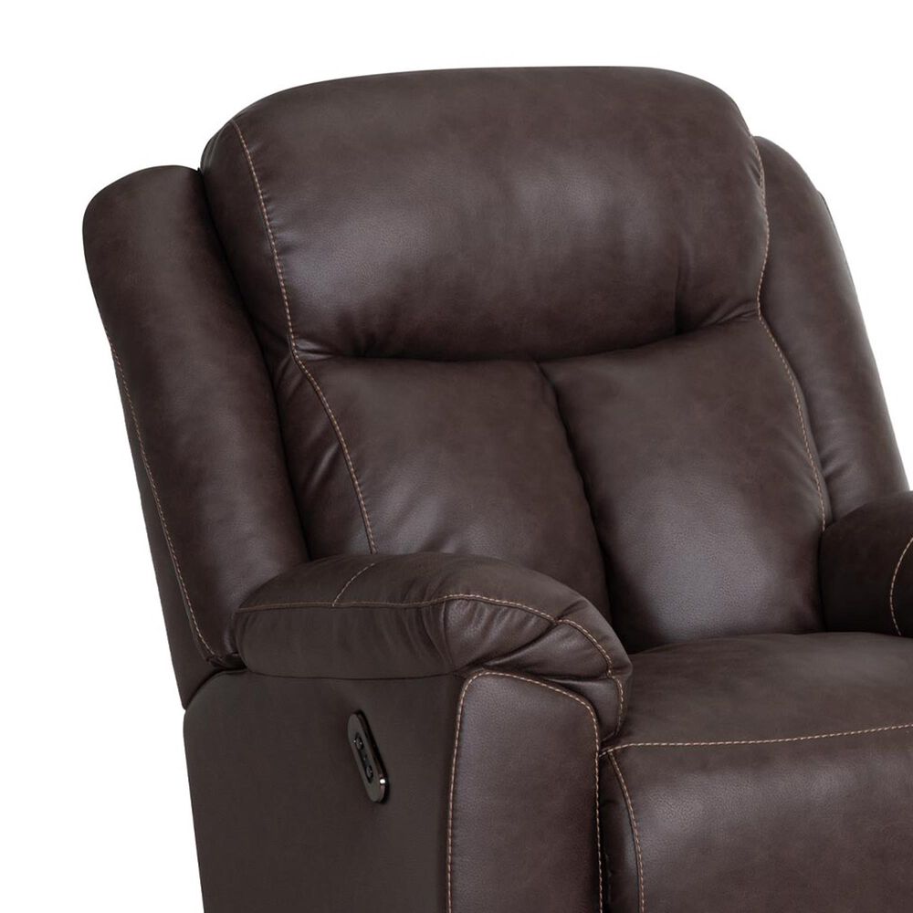Moore Furniture Warner Manual Rocker Recliner in Duvell Coffee, , large