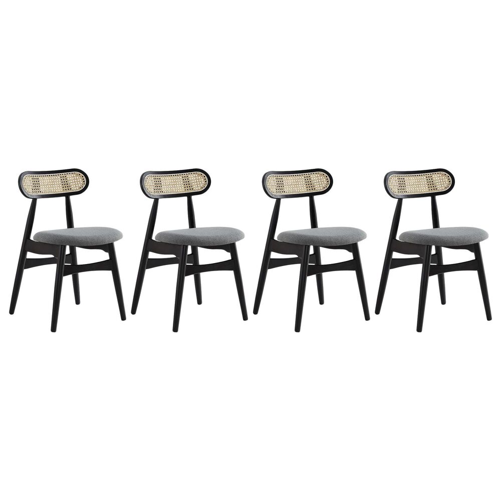 Dayton Colbert Side Chair in Black and Natural (Set of 4), , large