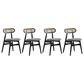 Dayton Colbert Side Chair in Black and Natural (Set of 4), , large