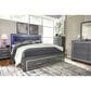 Ashley Lodanna King Panel Bed with 2 Storage Drawers in Gray, , large
