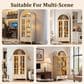 HOMLUX 71" Arched Curved Storage Cabinet in White, , large