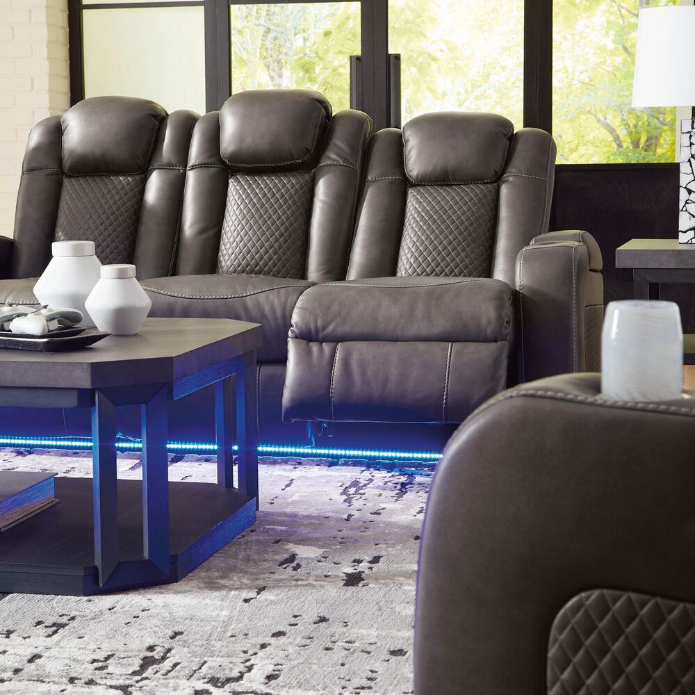 Ashley Fyne-Dyme 2-Piece Power Reclining Living Room Set in Shadow, , large