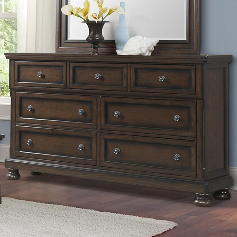 Mayberry Hill Kingston 7-Drawer Dresser in Dark Walnut, , large