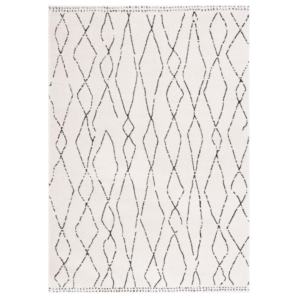 Safavieh Melody MEL112B 4" x 6" Ivory and Black Area Rug, , large