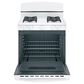 GE Appliances 30" Freestanding Front Control Gas Range in White, , large