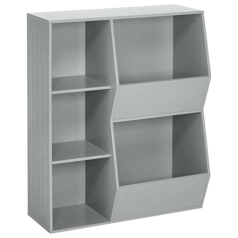 RiverRidge Home Kids 3 Cubby Floor Cabinet in Gray, , large