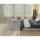 Nourison Courtyard Ivory and Blue 2"2" x 8" Indoor/Outdoor Runner, , large