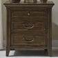 Belle Furnishings Paradise Valley 3-Drawer Nightstand in Saddle Brown with USB Ports, , large