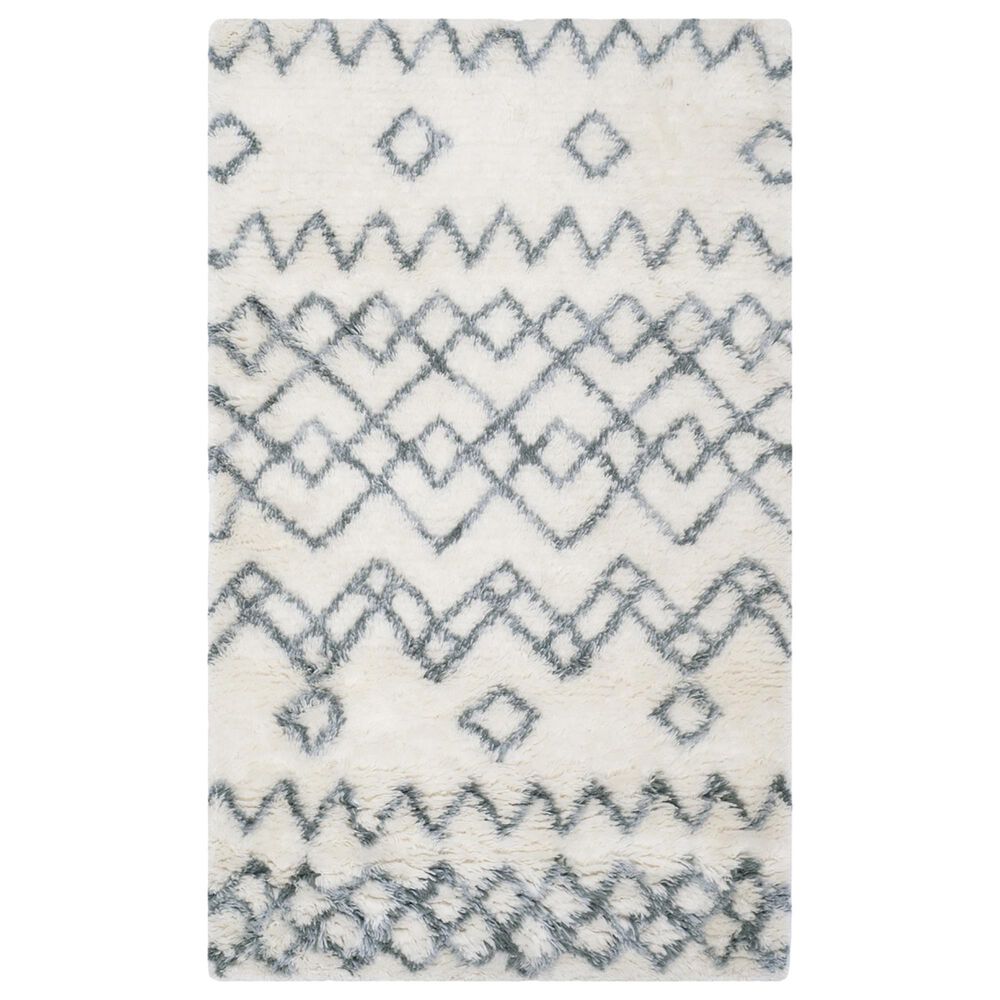 Safavieh Casablanca CSB806A 3' x 5' Ivory and Blue Area Rug, , large
