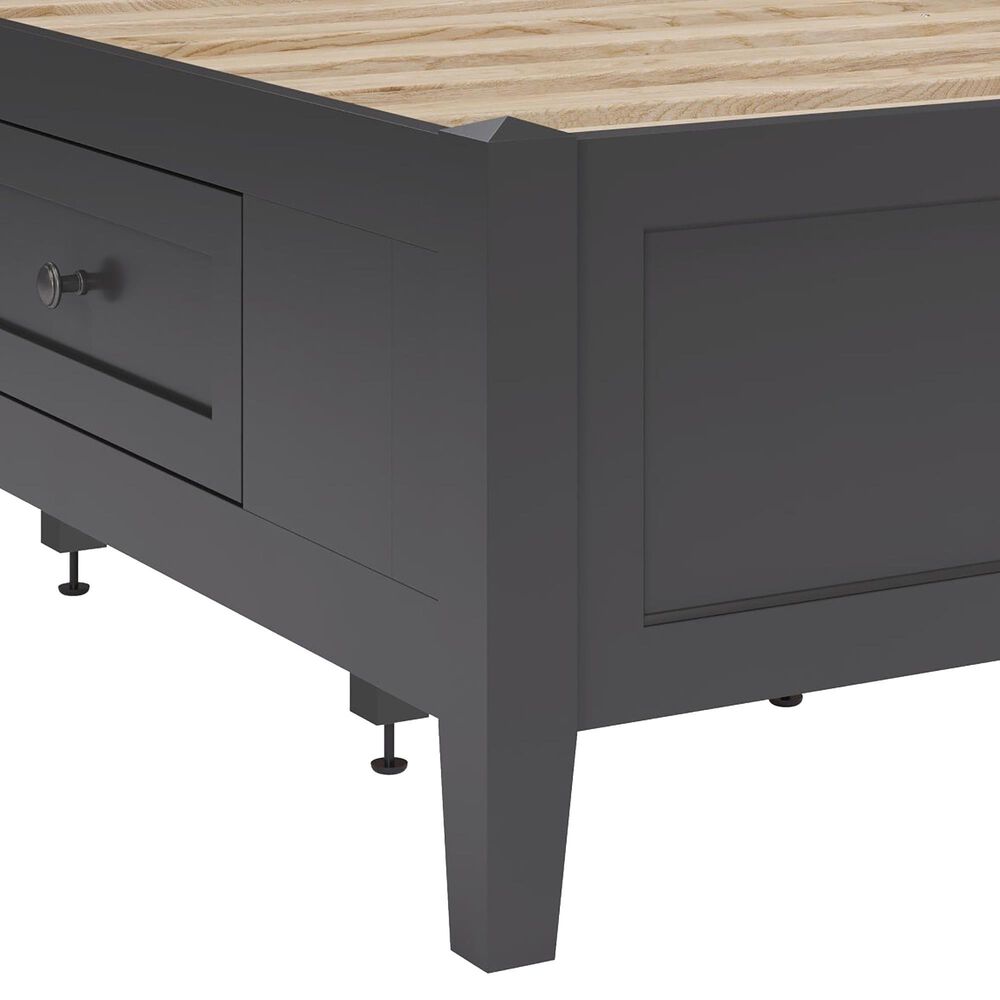 Urban Home Grace Eastern King Storage Bed in Raven Black, , large