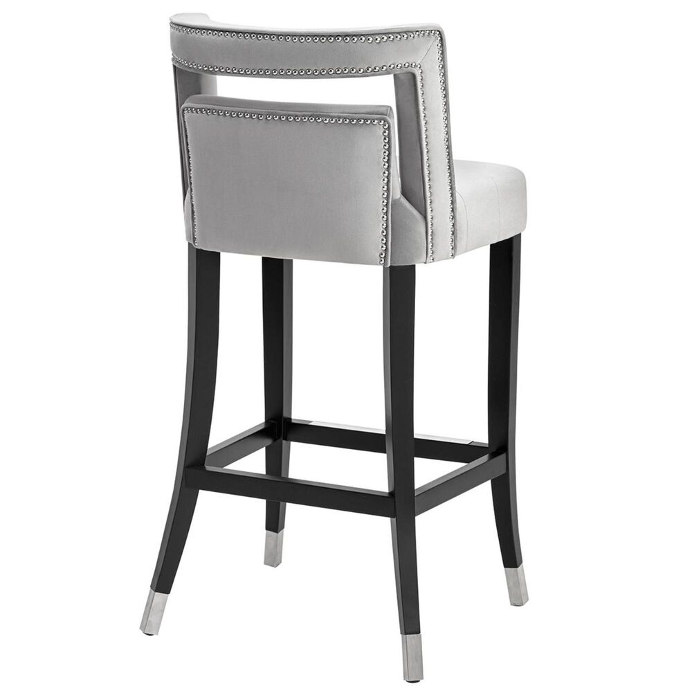 Hart Bar Stool in Grey Velvet, , large