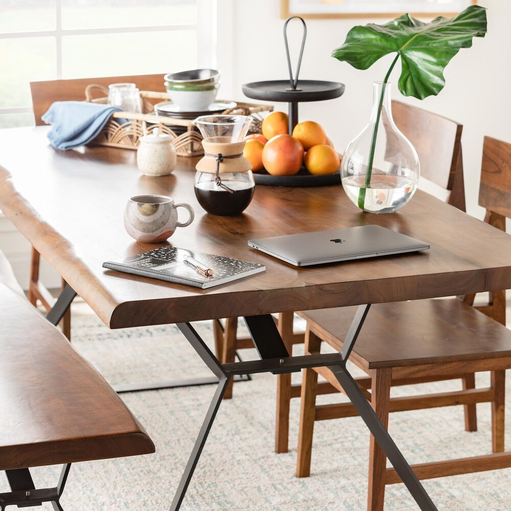Home Trends & Design London Loft Dining Table in Walnut and Antique