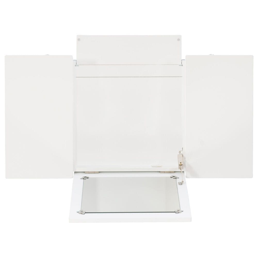 Linon Home Decor Virginia Vanity with Stool in White, , large