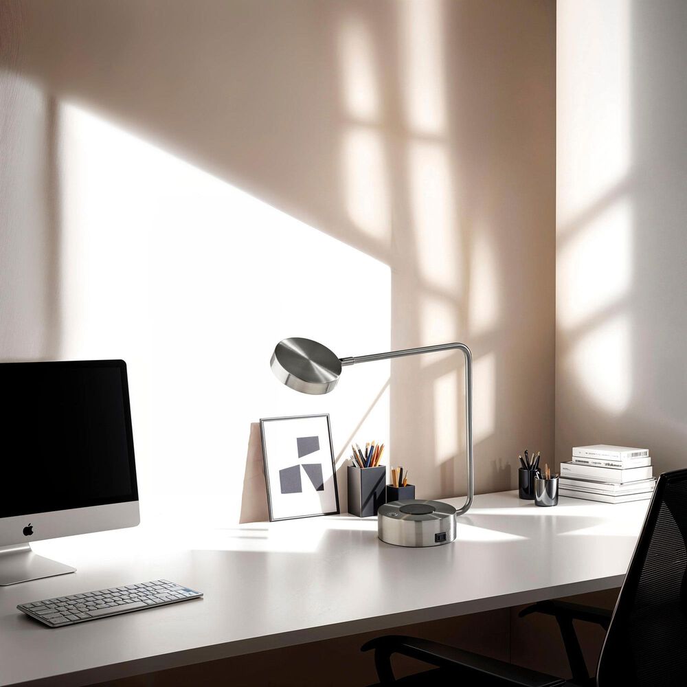 Adesso Viper Desk Lamp in Brushed Steel, , large