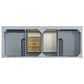 James Martin Vanities Breckenridge 60" Double Bathroom Vanity in Serenity Blue with 3 cm Lime Delight Quartz Top and Rectangular Sinks, , large