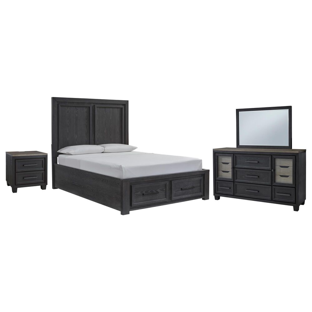 Millenium Foyland 4-Piece Queen Bedroom Set in Black and Brown, , large