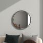 Maple and Jade 30" Round Wall Mirror in Glossy Silver, , large