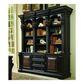 Hooker Furniture Telluride Bookcase and Hutch in Black with Reddish Brown Rub-Through, , large