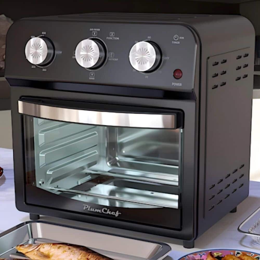 HOMLUX 12.5 Qt 7-In-1 Air Fryer Toaster Oven in Black, , large