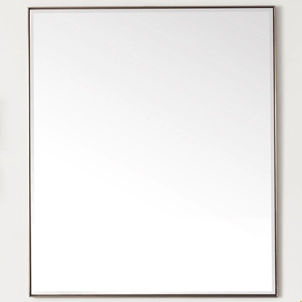 James Martin Vanities Rohe 36" Rectangular Mirror in Champagne Brass, , large