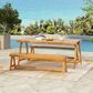 Hearth and Haven 3-Piece Outdoor Picnic Table Set in Teak, , large